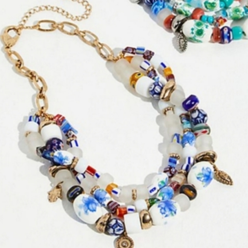 NWT Free People X Arden Jewelry Shaker Shakra Layered Necklace
